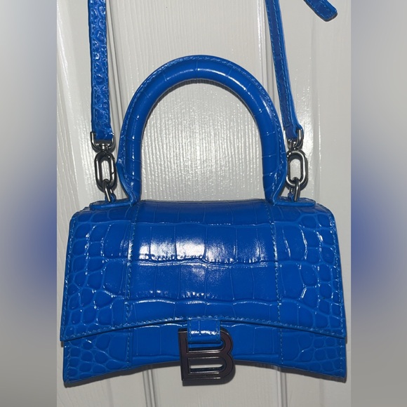 Balenciaga Vibrant Blue Embossed Leather Bag - Picture 1 of 5